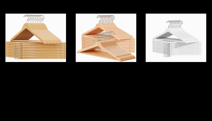 HOUSE DAY Perchas de madera blanca, paquete de 10 perchas de madera con  acabado liso, perchas de madera resistentes para armario, perchas de madera