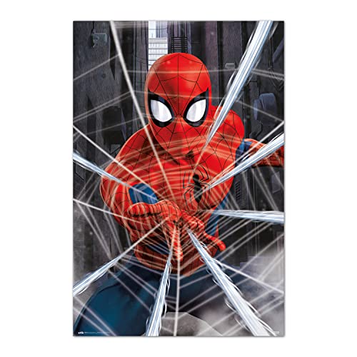 Grupo Erik Poster Marvel Spiderman gotcha - Poster Spiderman - Laminas decorativas 61x91,5cm a todo color | Posters para pared ideal decoración habitación Marvel regalos